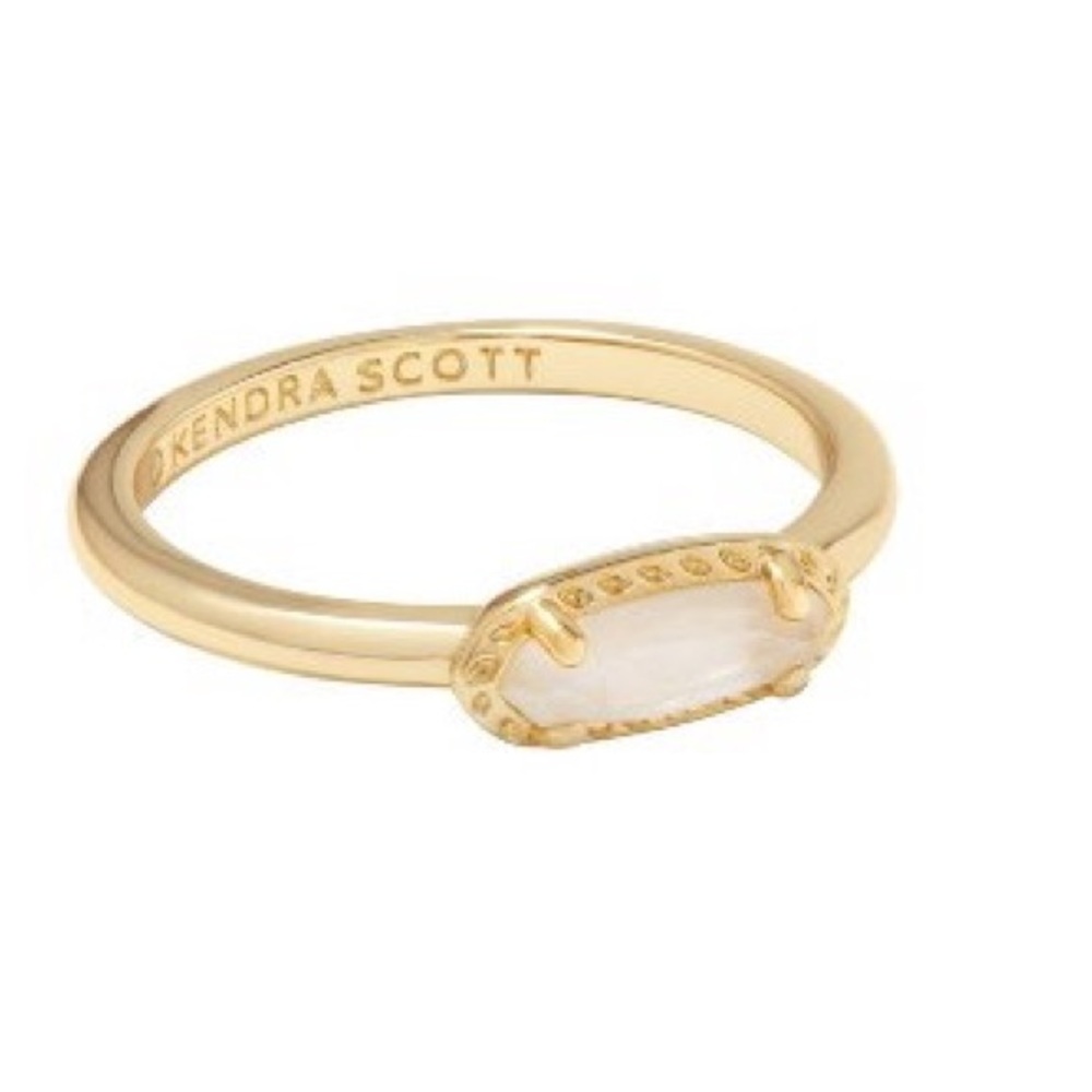 Kendra Scott Gold Ring with White Mother of PearlStone